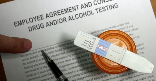 Employee drug test and paperwork